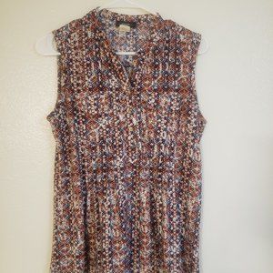 Orange sleeveless blouse